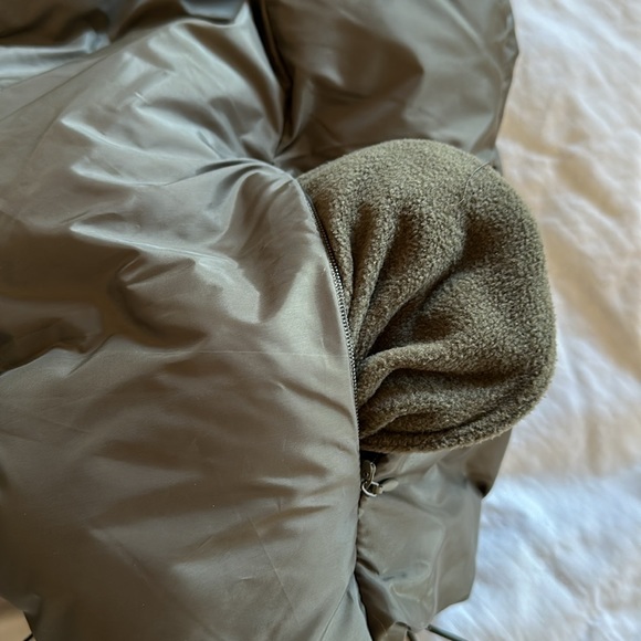 ZARA WATER REPELLENT PUFFER VEST KHAKI TAUPE BROWN JACKET COAT 8372/764/505 - Picture 12 of 14